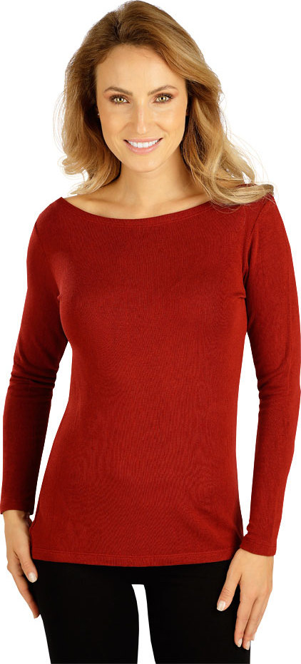 Dámské triko LITEX s dlouhým rukávem červené Velikost: XL, Barva: 413