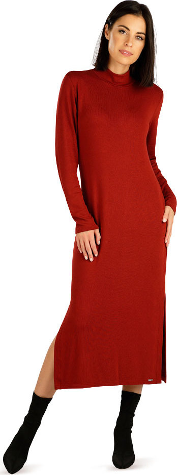 Dámské šaty LITEX s dlouhým rukávem červené Velikost: M, Barva: 413