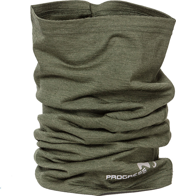 Merino nákrčník PROGRESS Mw Tube khaki melír Velikost: UNI