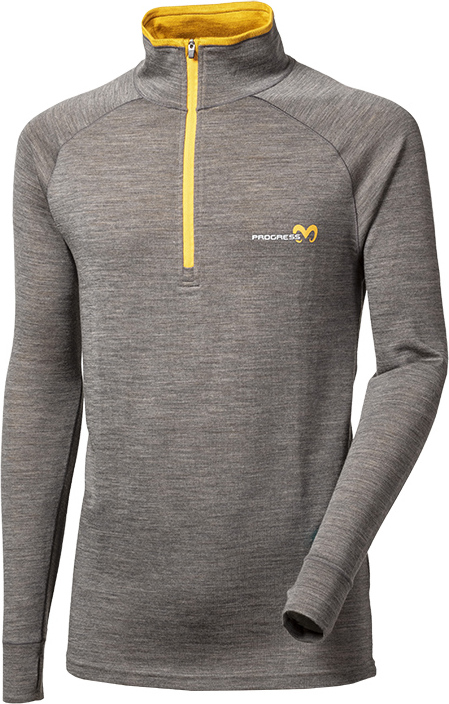 Pánský merino rolák PROGRESS Mb Trz tm.šedá/kari Velikost: L