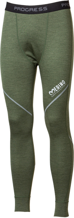 Pánské merino spodky PROGRESS Mw Sdn khaki melír Velikost: XXL