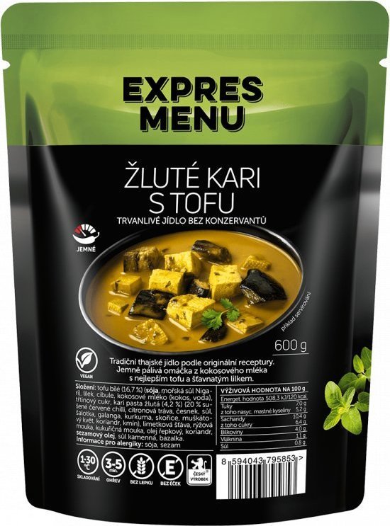 Žluté kari s tofu EXPRES MENU (2 porce)