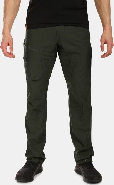 Pánské outdoorové kalhoty KILPI Jasper tmavě zelené Velikost: XL Short