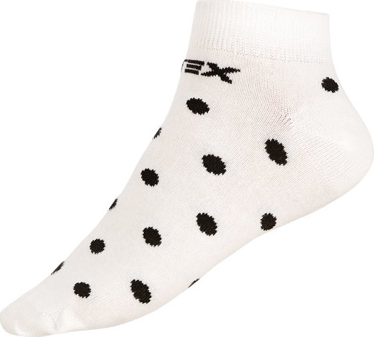 Dámské designové ponožky LITEX nížké bílé s puntíky Velikost: 26-27, Barva: Bílá