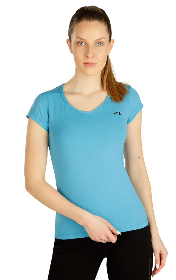 Dámské triko LITEX FOR RIDERS s krátkým rukávem modrá Velikost: M, Barva: sv. petrol