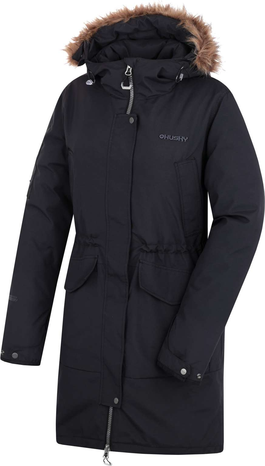 Dámský zimní kabát HUSKY Nelidas L black Velikost: XL