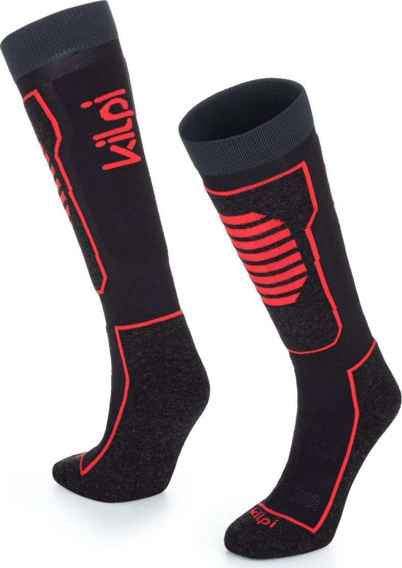 Unisex lyžařské merino ponožky KILPI Anxo červené Velikost: 35