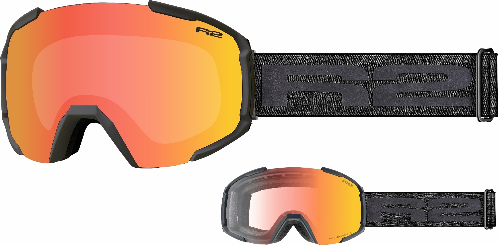 Unisex lyžařské brýle R2 Glacier černé