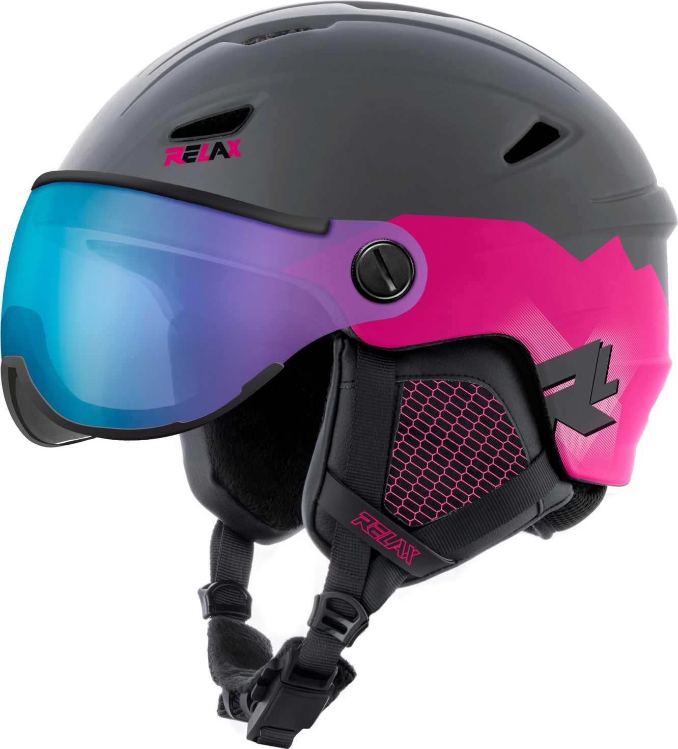 Unisex lyžařská helma RELAX Stealth šedá Velikost: S