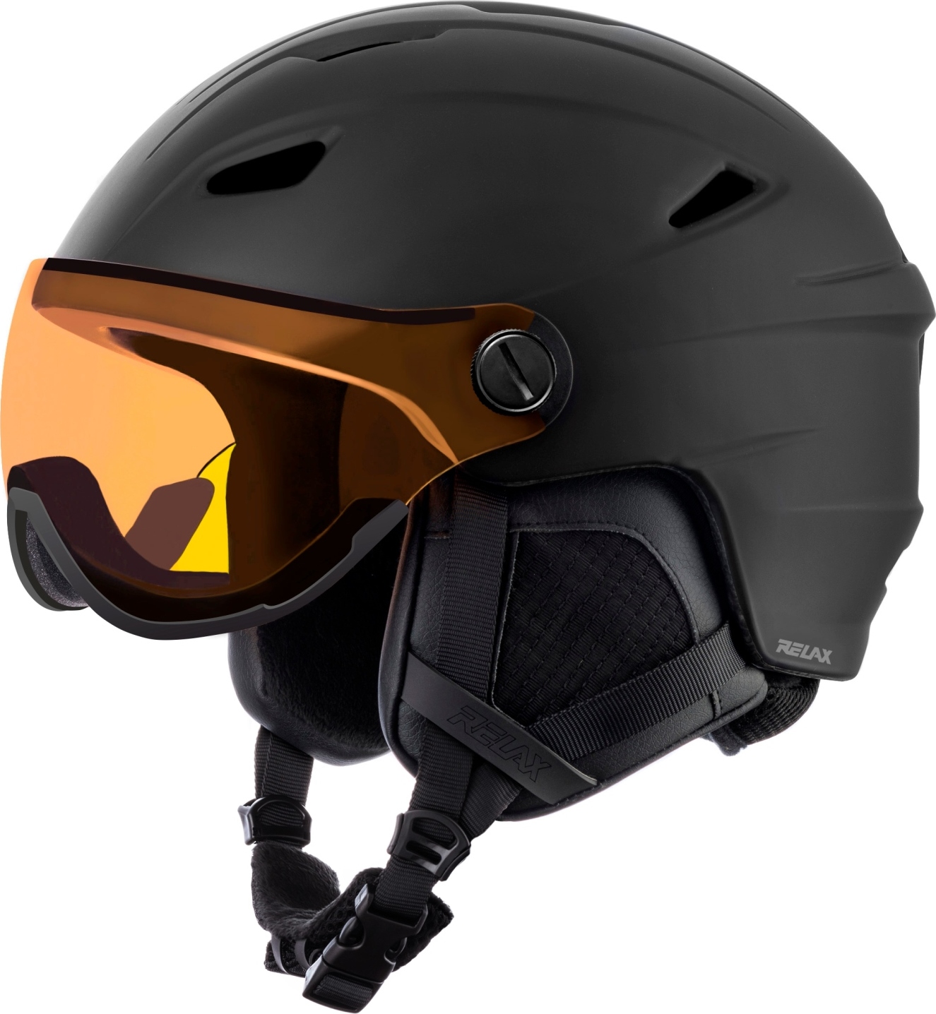Unisex lyžařská helma RELAX Stealth černá Velikost: L