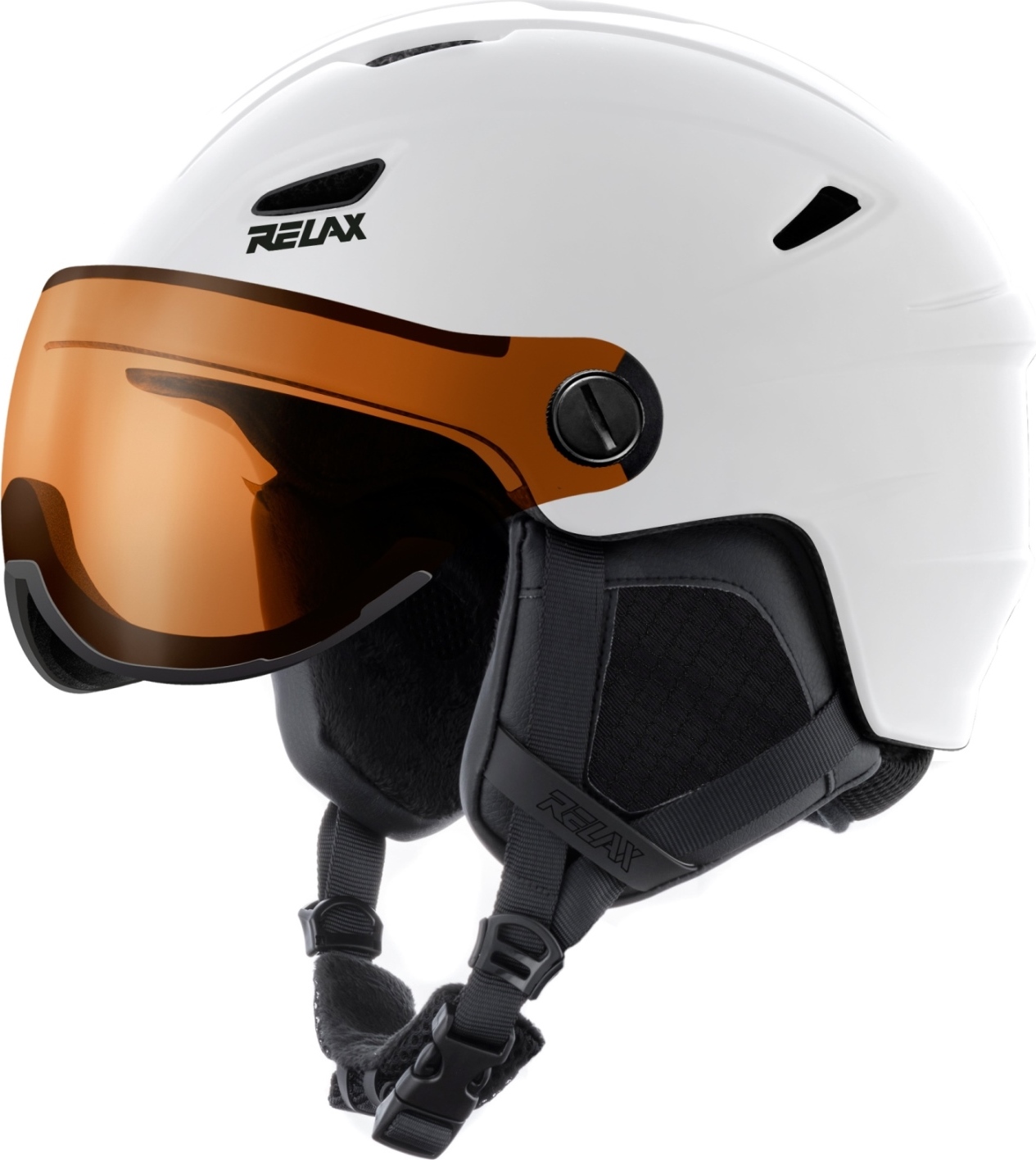 Unisex lyžařská helma RELAX Stealth bílá Velikost: M