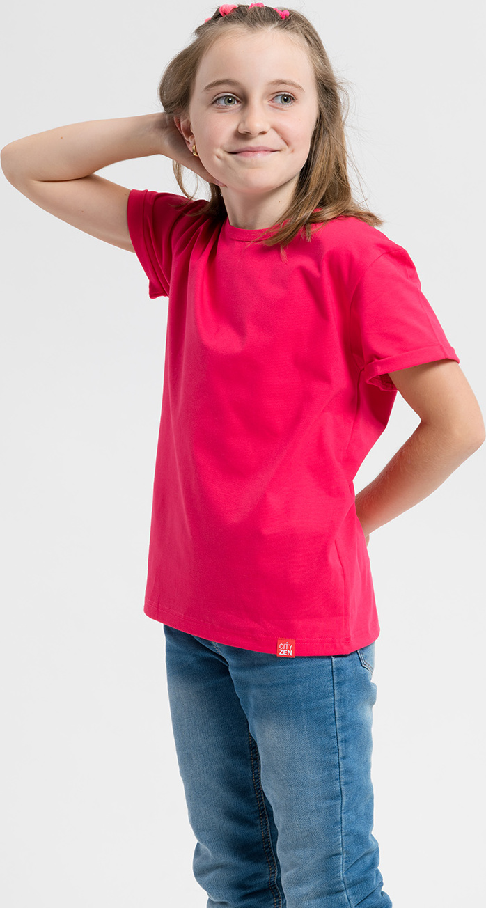 Dětské bavlněné triko CITYZEN Dorotka malinové Velikost: 152-158