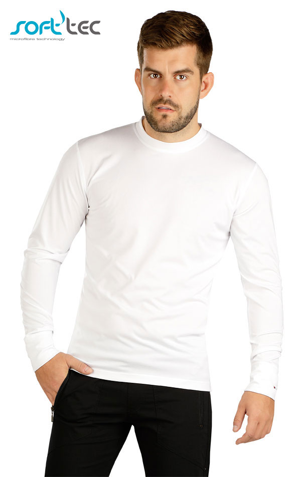 Pánské triko LITEX s dlouhým rukávem bílé Velikost: M, Barva: Bílá