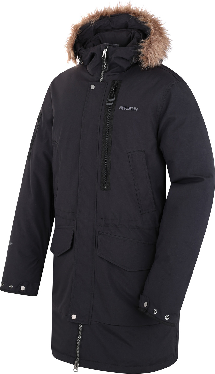 Pánský zimní kabát HUSKY Nelidas M black Velikost: XL