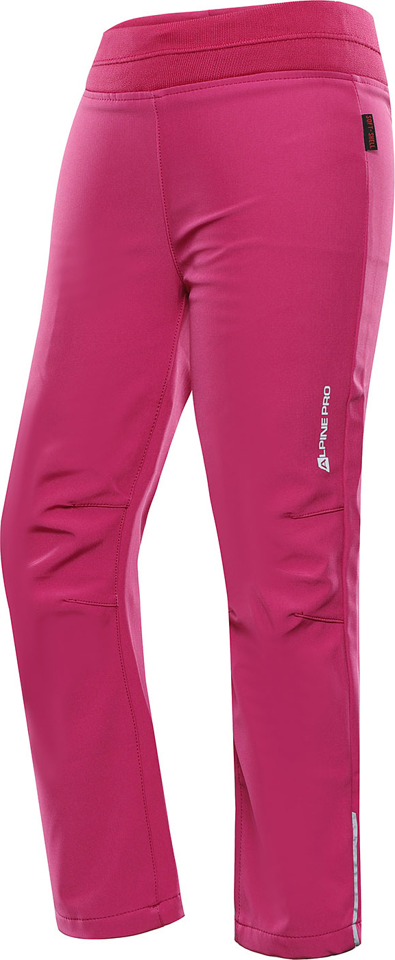 Dětské softshellové kalhoty ALPINE PRO Zazo růžové Velikost: 92-98