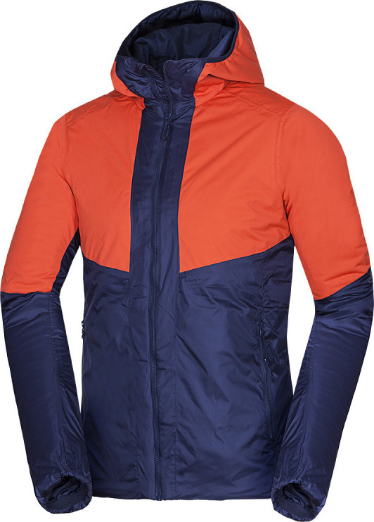 Pánská hybridní bunda NORTHFINDER Kashton oranžová/modrá Velikost: 2XL