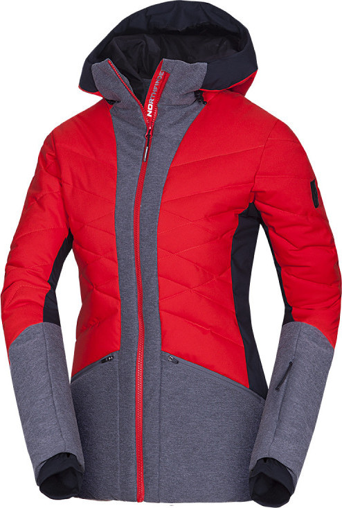 Dámská lyžařská bunda NORTHFINDER Brandy červená/šedá Velikost: XL