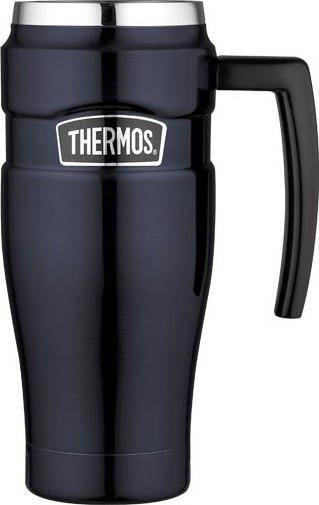 Vodotěsný termohrnek THERMOS Style s madlem - tmavě modrá 470 ml