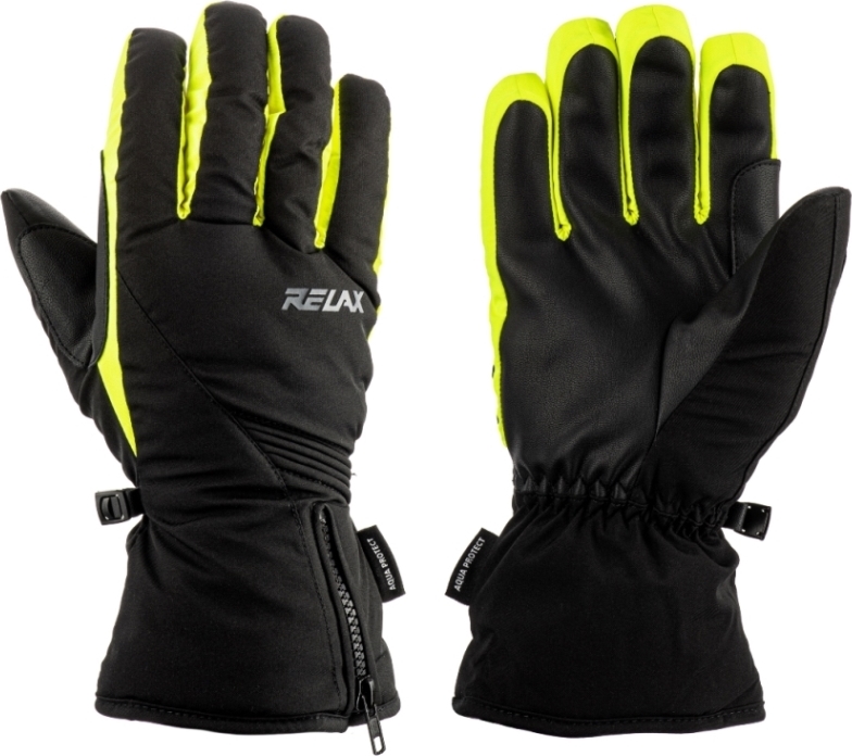 Pánské lyžařské rukavice RELAX Thunder černé Velikost: M