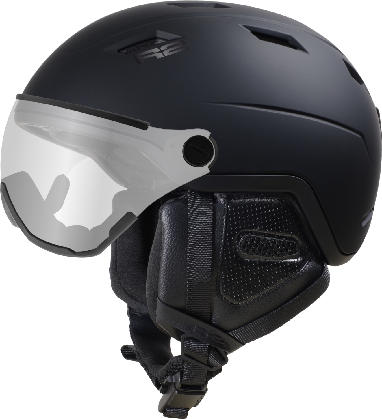 Unisex lyžařská helma R2 Panther černá Velikost: L/XL: 58 - 61 cm