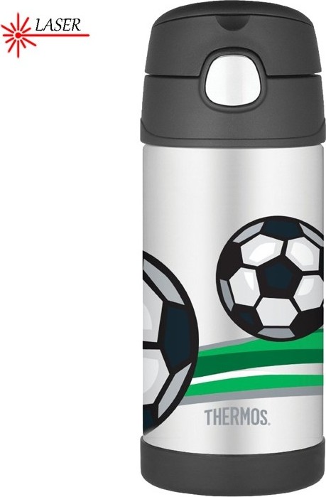 Dětská termoska THERMOS FUNtainer s brčkem - fotbal 355 ml