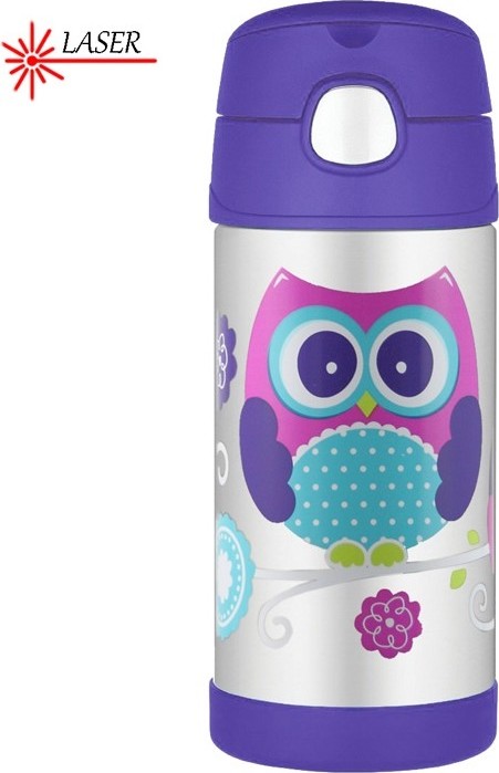 Dětská termoska THERMOS FUNtainer s brčkem - sova 355 ml