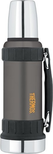 Odolná termoska na nápoje THERMOS Work s madlem - černá 1200 ml