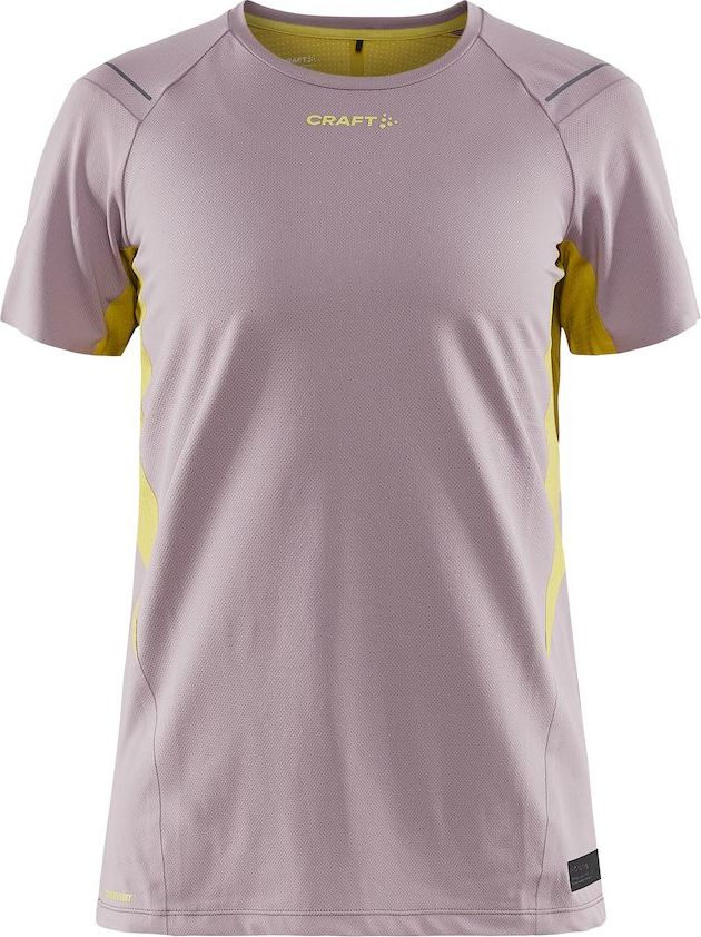 Dámské běžecké triko CRAFT Pro Hypervent Ss fialová se žlutou Velikost: XS