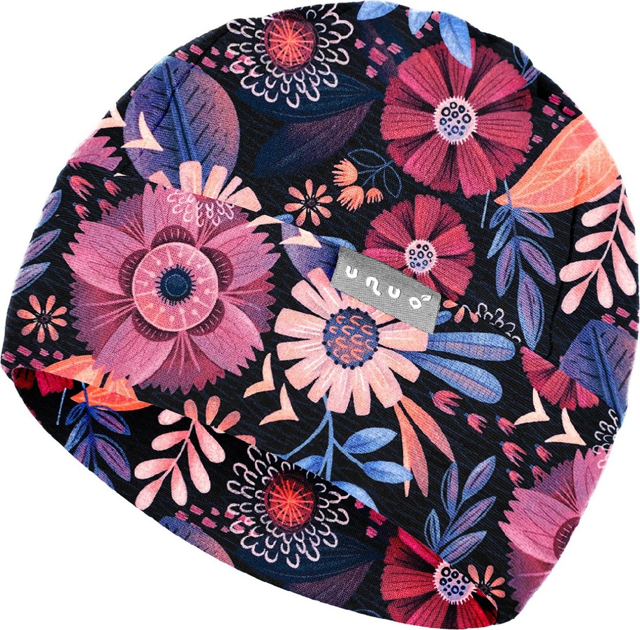 Dětská fleecová čepice UNUO Sport, Kouzelné květiny Velikost: M (49 - 52 cm)
