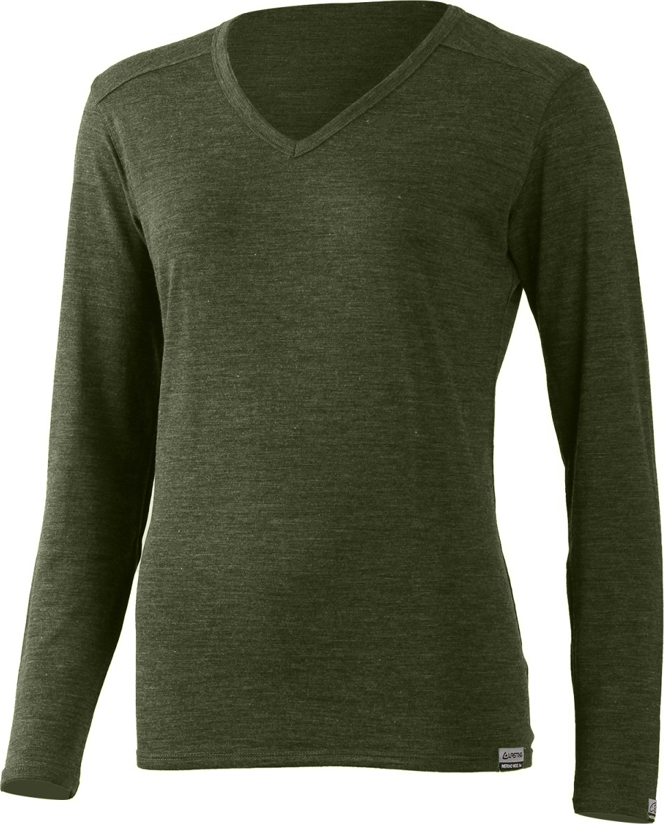 Dámské merino triko LASTING Eva zelené Velikost: L