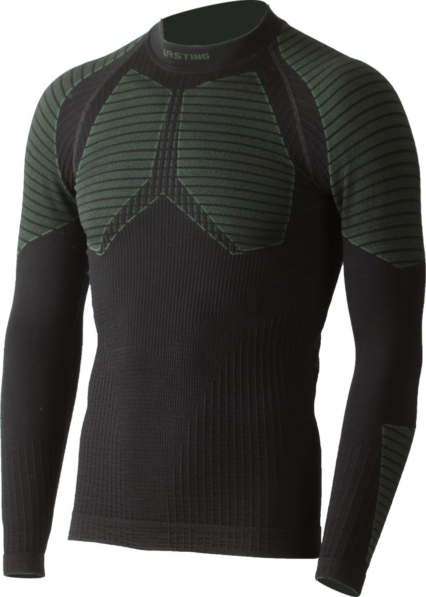 Pánské merino triko LASTING Werolo černé Velikost: L/XL