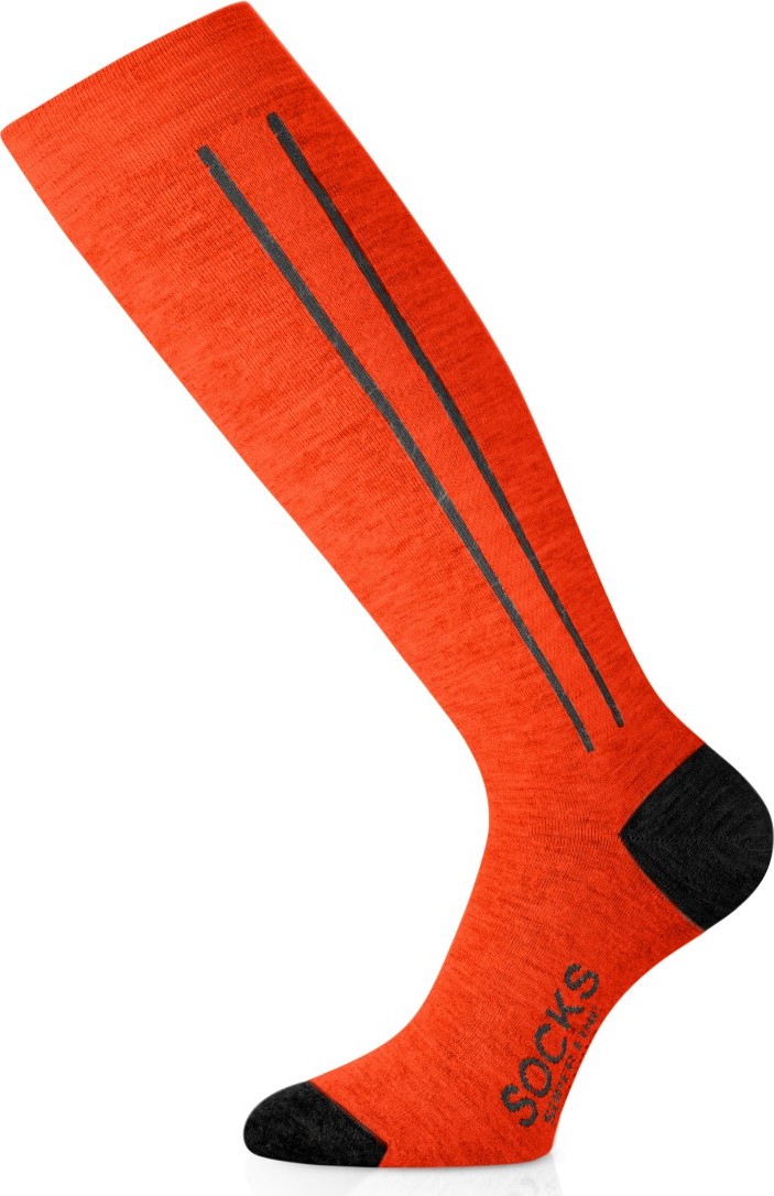 Unisex lyžařské merino podkolenky LASTING Fwc oranžové Velikost: (38-41) M