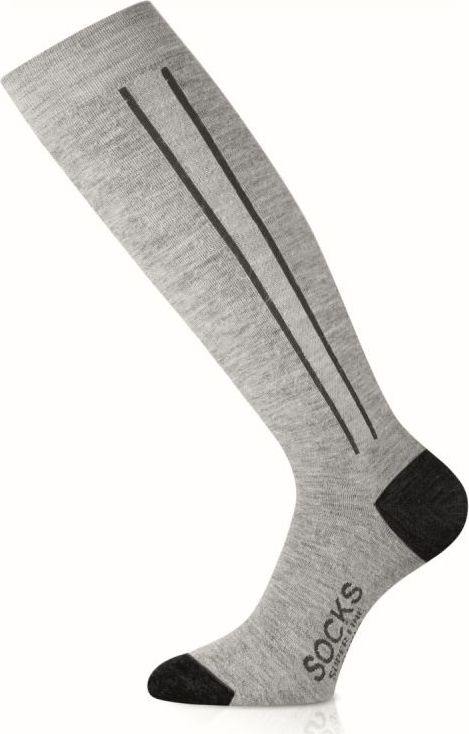 Unisex lyžařské merino podkolenky LASTING Fwc šedé Velikost: (46-49) XL