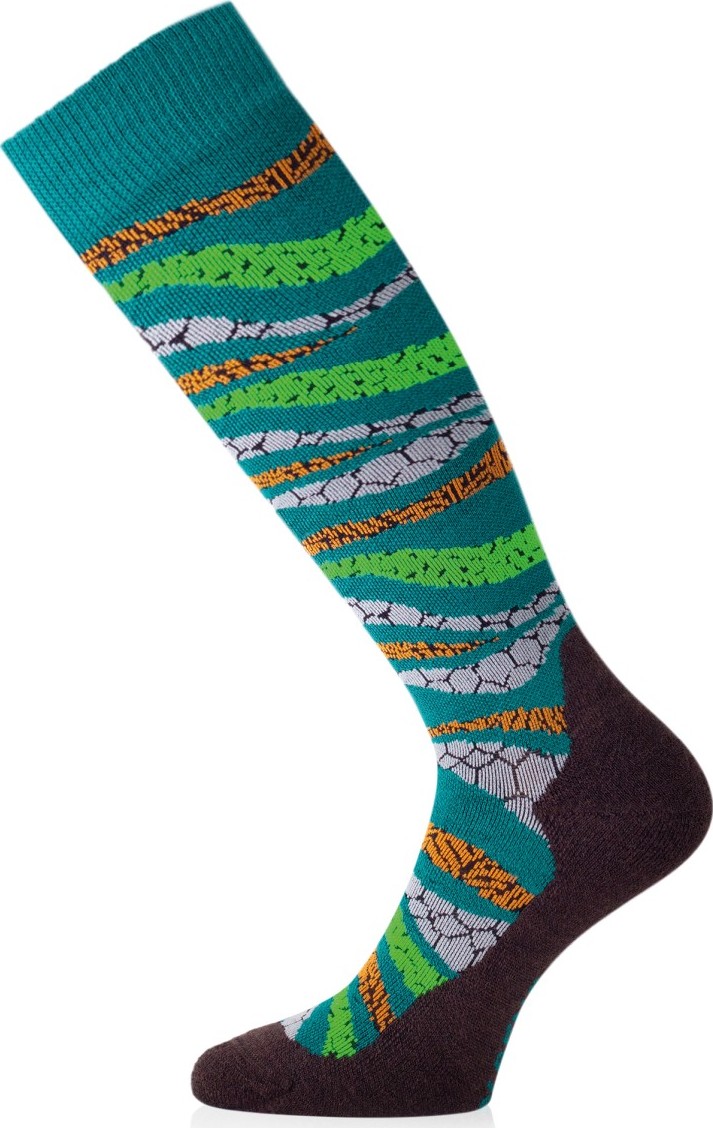 Unisex lyžařské merino podkolenky LASTING Slf tyrkysové Velikost: (34-37) S
