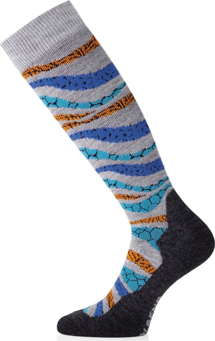 Unisex lyžařské merino podkolenky LASTING Slf šedé Velikost: (42-45) L