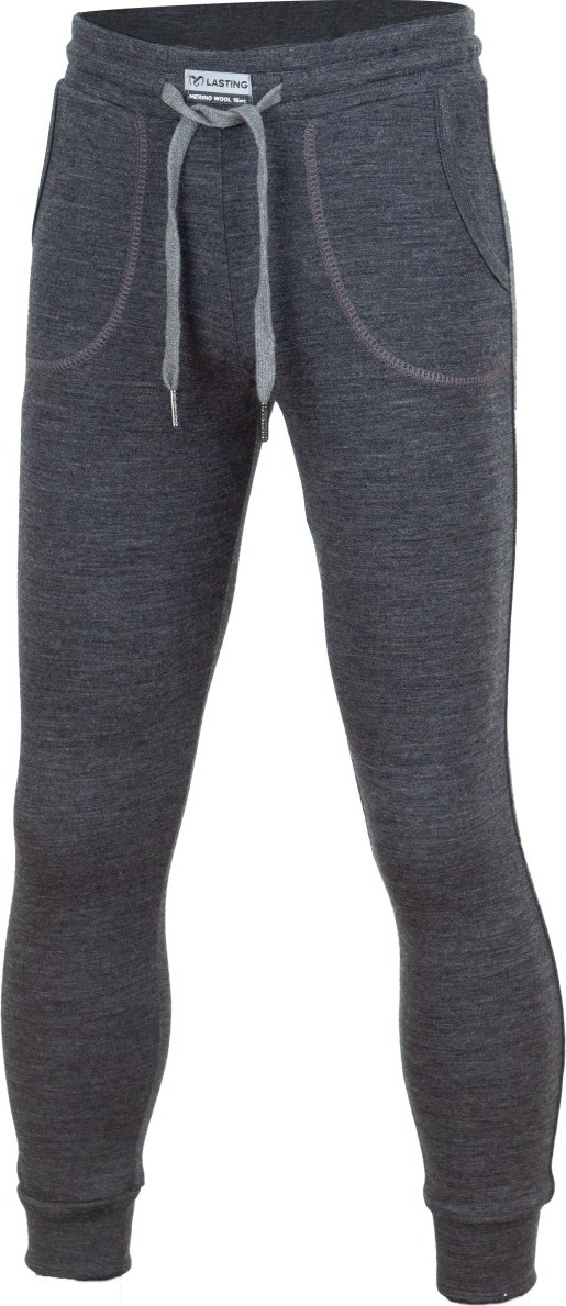 Dětské merino tepláky LASTING Fino šedé Velikost: 120