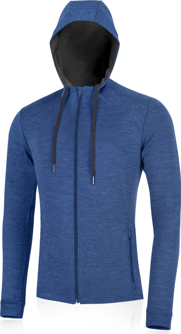 Pánská merino mikina LASTING Karmin modré Velikost: M