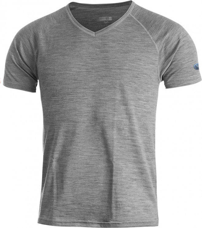 Pánské merino triko LASTING Trigon šedé Velikost: L