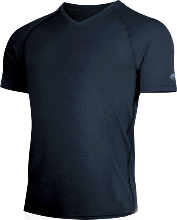 Pánské merino triko LASTING Trigon modré Velikost: XL