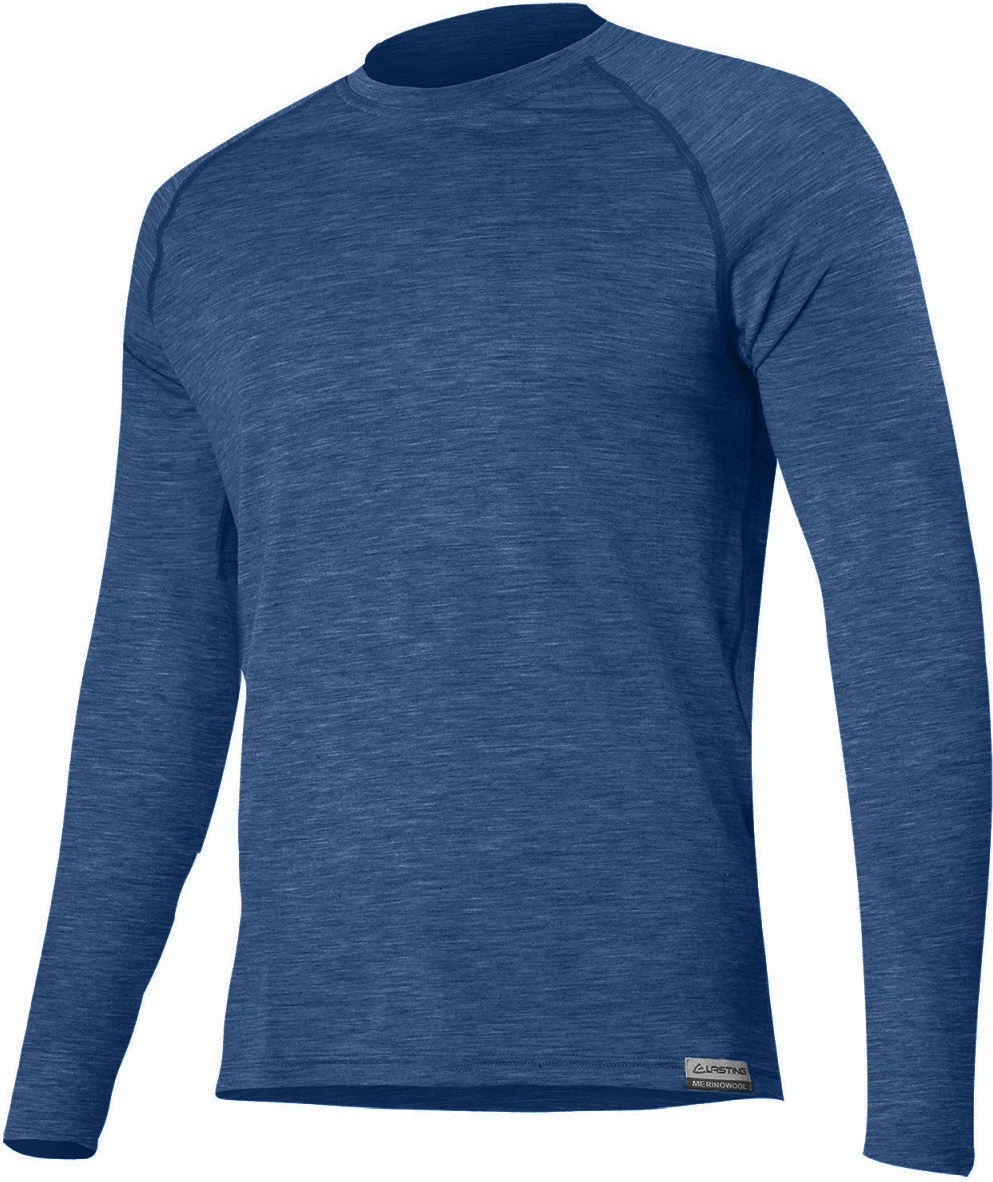 Pánské merino triko LASTING Atar modré Velikost: XXL