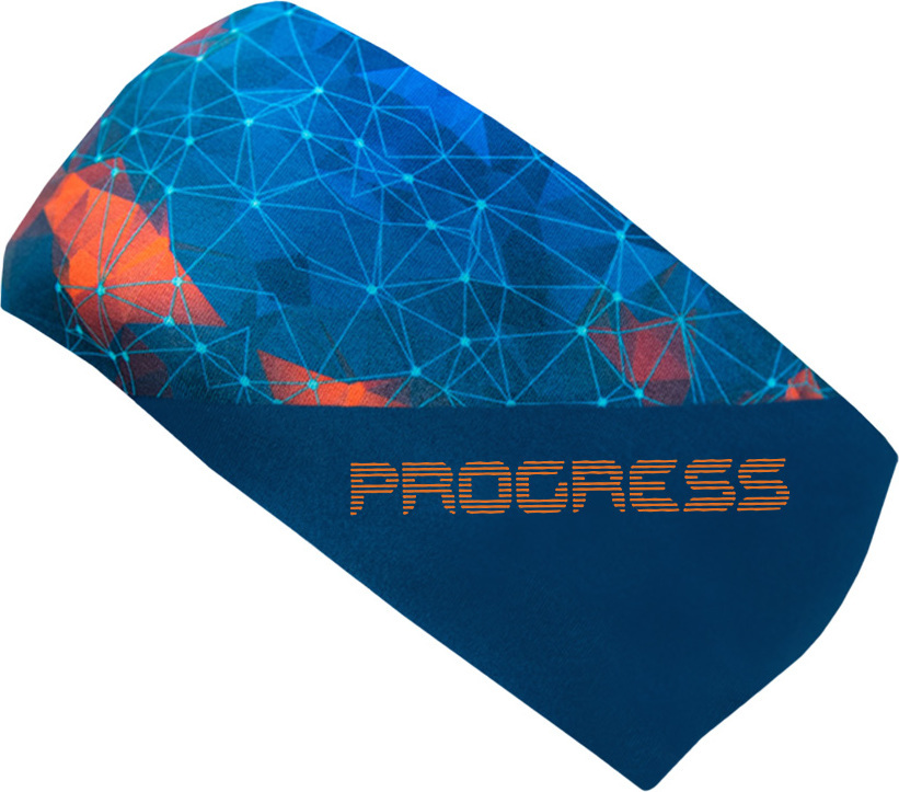 Unisex sportovní čelenka PROGRESS TR Hdb Print modrá Velikost: UNI