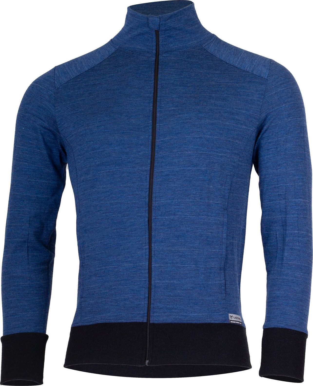Pánská merino mikina LASTING Larmin modrá Velikost: XL