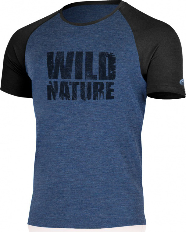 Pánské merino triko LASTING Grizly modré Velikost: M