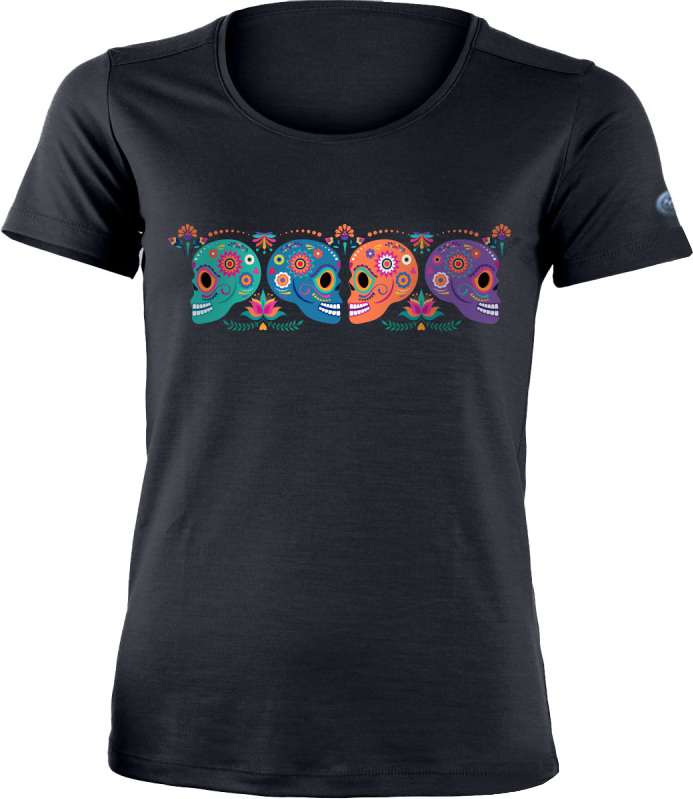 Dámské merino triko LASTING Linsy modré Velikost: S