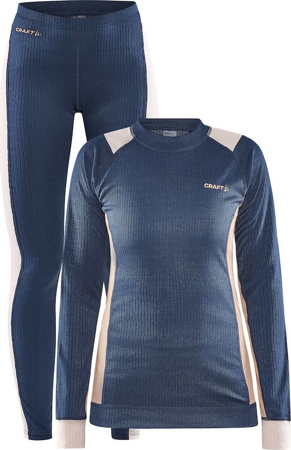 Dámský termo set CRAFT Core Dry Baselayer tmavě modrá s růžovou Velikost: M