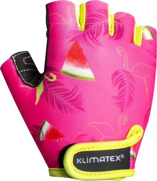 Dětské cyklistické rukavice KLIMATEX Aledka růžové Velikost: 6