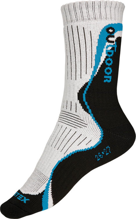 Dětské outdoorové ponožky LITEX bílé Velikost: 26-27, Barva: tyrkysová