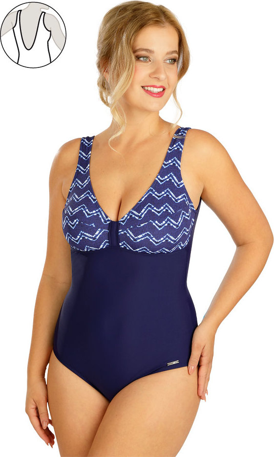 Dámské jednodílné plavky LITEX bez výztuže modré Velikost: 40