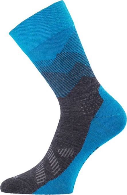 Unisex merino ponožky LASTING FWR modré Velikost: (42-45) L