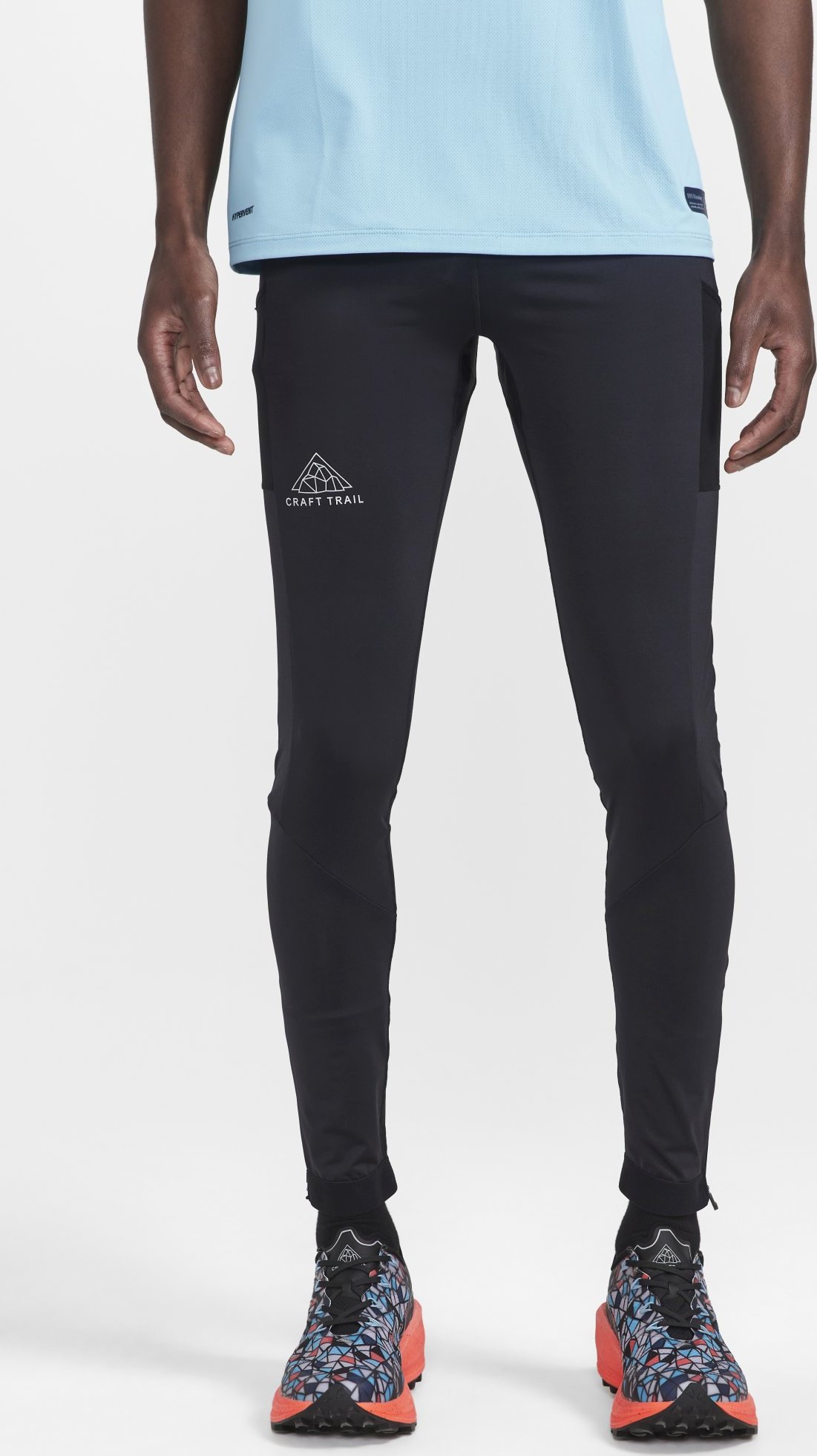 Pánské běžecké kalhoty CRAFT PRO Trail Tights černá Velikost: XL